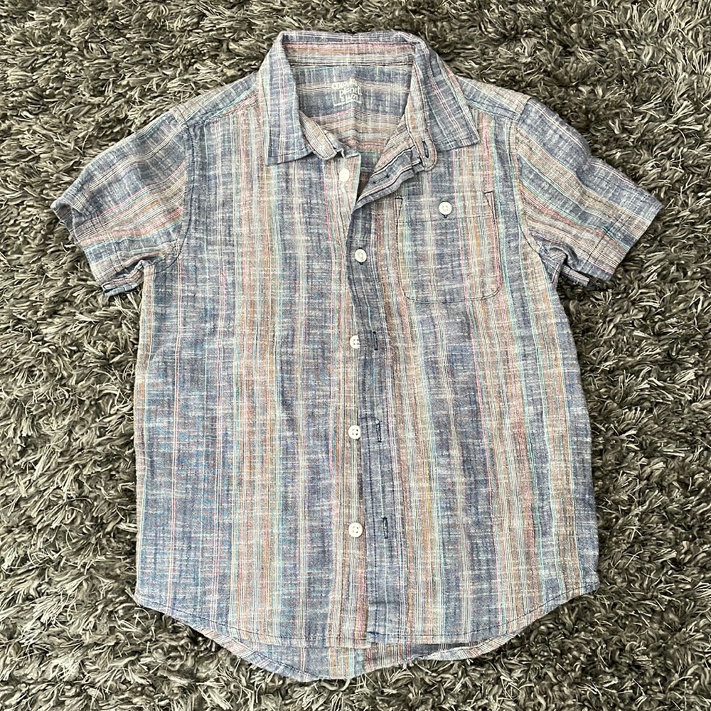 Boys Collared Linen Shirt